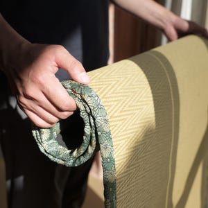 Tatami Zen Mat Herringbone | Handmade in Kumamoto, Japan | Authentic Japanese Tatami Mat for Meditation & Relaxation