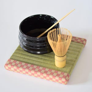 Mini Tatami Mat: Pink Ichimatsu Japanese Tea Ceremony Display