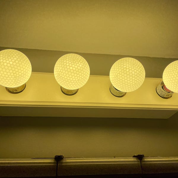 Golf Ball Bathroom Vanity Light Bulbs (Set of 4 Bulbs)