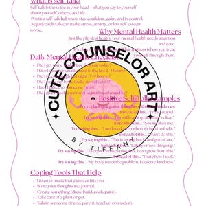 Positive Self-Talk for Teen Girls Handout/Decor