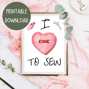 Sewing Printable Wall Art, Sewing Room Wall Decor, Girl Fashion Design Decor, Poster Art for Sewing Room, Sewing Lady Decor, Gift for Her