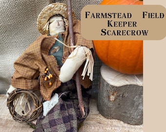 Primitive Country Scarecrow Shelf Sitter Scarecrow Thanksgiving Fall Decor Table Topper Rustic Scarecrow Decor Thanksgiving Autumn Decor
