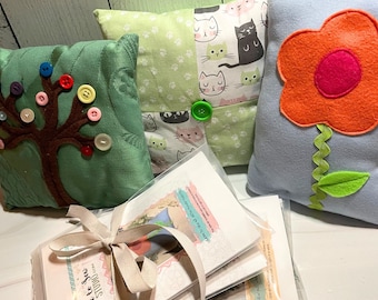 Bundle Set of 3 Learn To Sew Kits for Kids SEW BY NUMBER Sewing Kit for Kids Learn to Sew Pillow for Children Beginner Sewing Kit Gift Set
