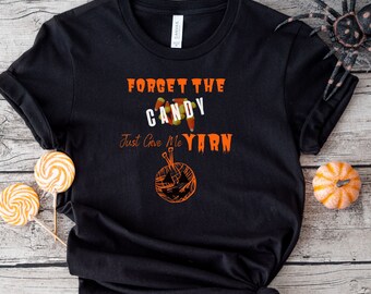 Halloween Knitting T-Shirt, Knitting Lover Gift, Knitter Lover Shirt, Knitting Gift, Knitting Shirt, Halloween Tee Shirt for a Knitter
