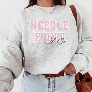 Personalized Needlepoint Sweatshirt Custom Needlepoint Shirt Gift for Needlepoint Lovers Stitch Life Hobby Group Shirt  Needlepoint for Her