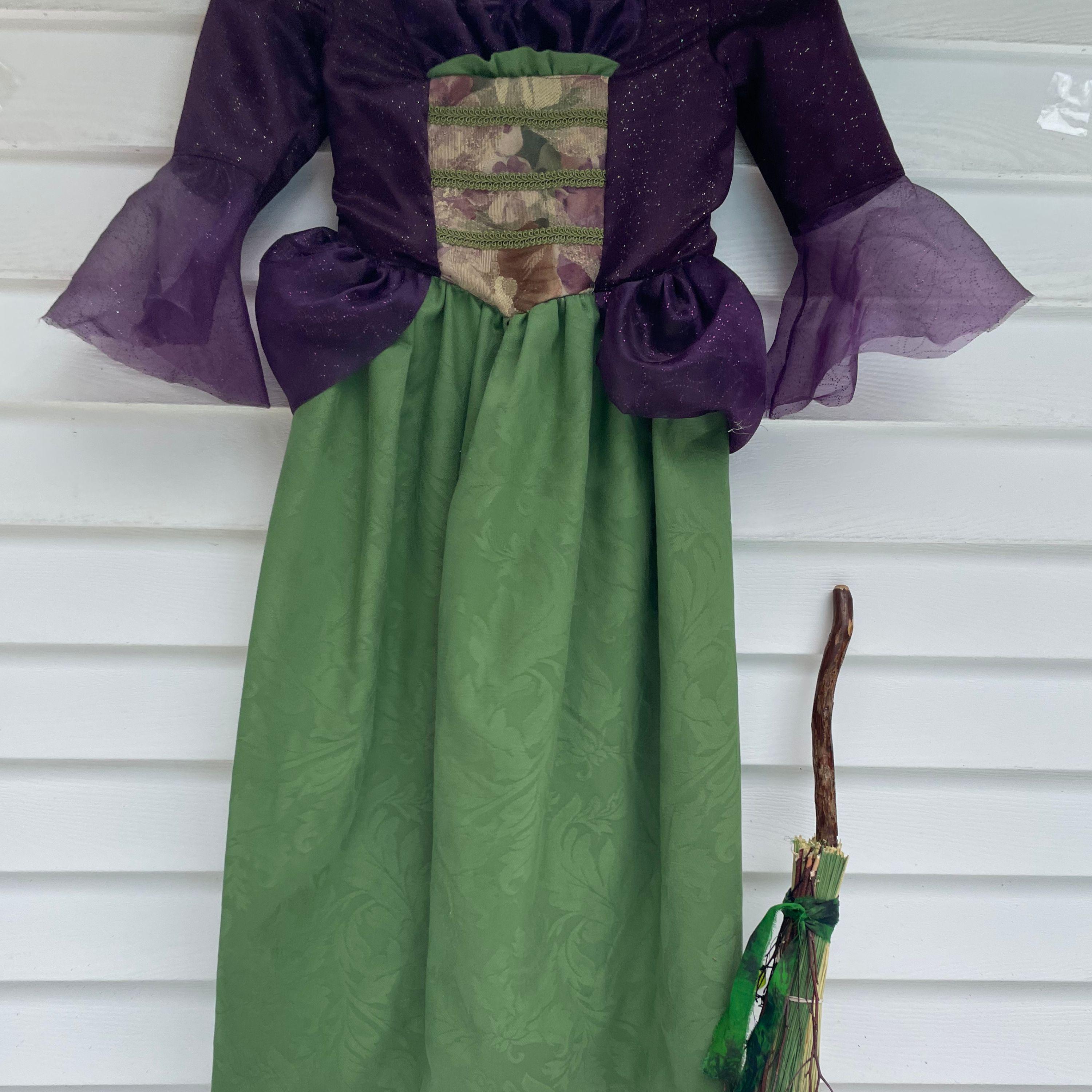 fitted lace wedding dress Green Witch Costume For Role Play Cosplay- Child main image 0