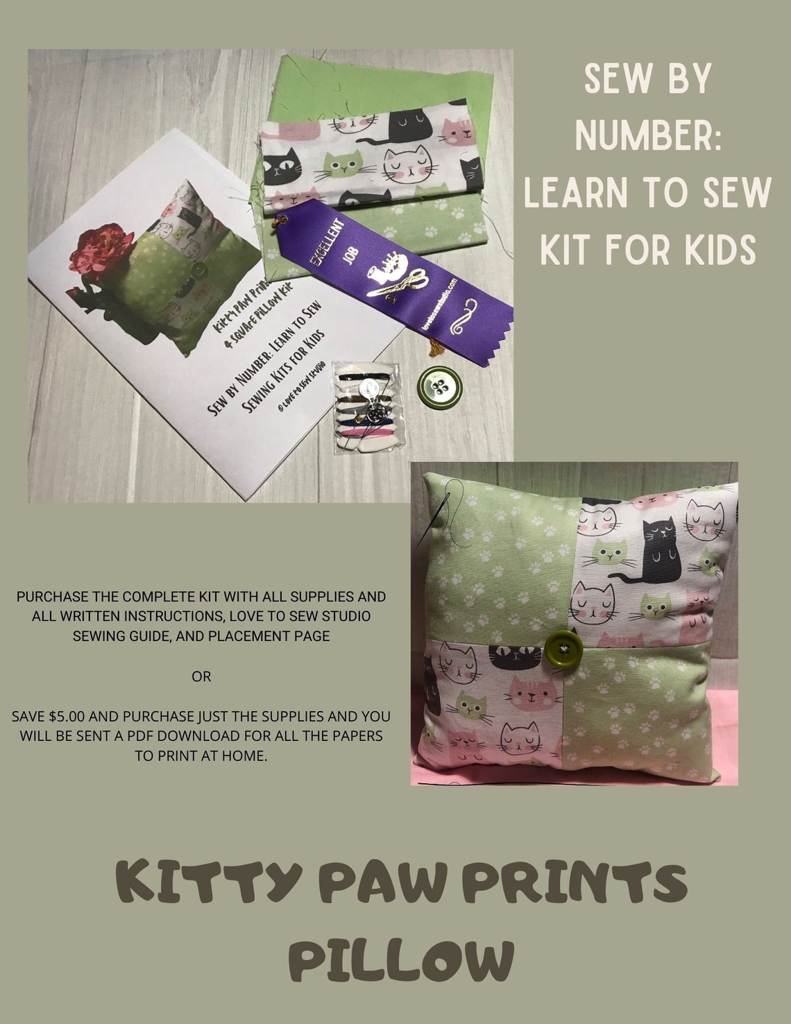 SEW BY NUMBER Sewing Kit for Kids Learn to Sew Kit for Etsy