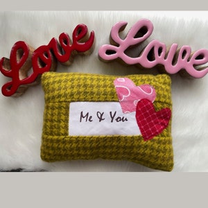 7 inch Valentine&#39;s Day Pillow Country Cottage Small Hearts Pillow Farmhouse Valentine&#39;s Day Tier Tray Decor Valentine&#39;s Day Bowl Filler