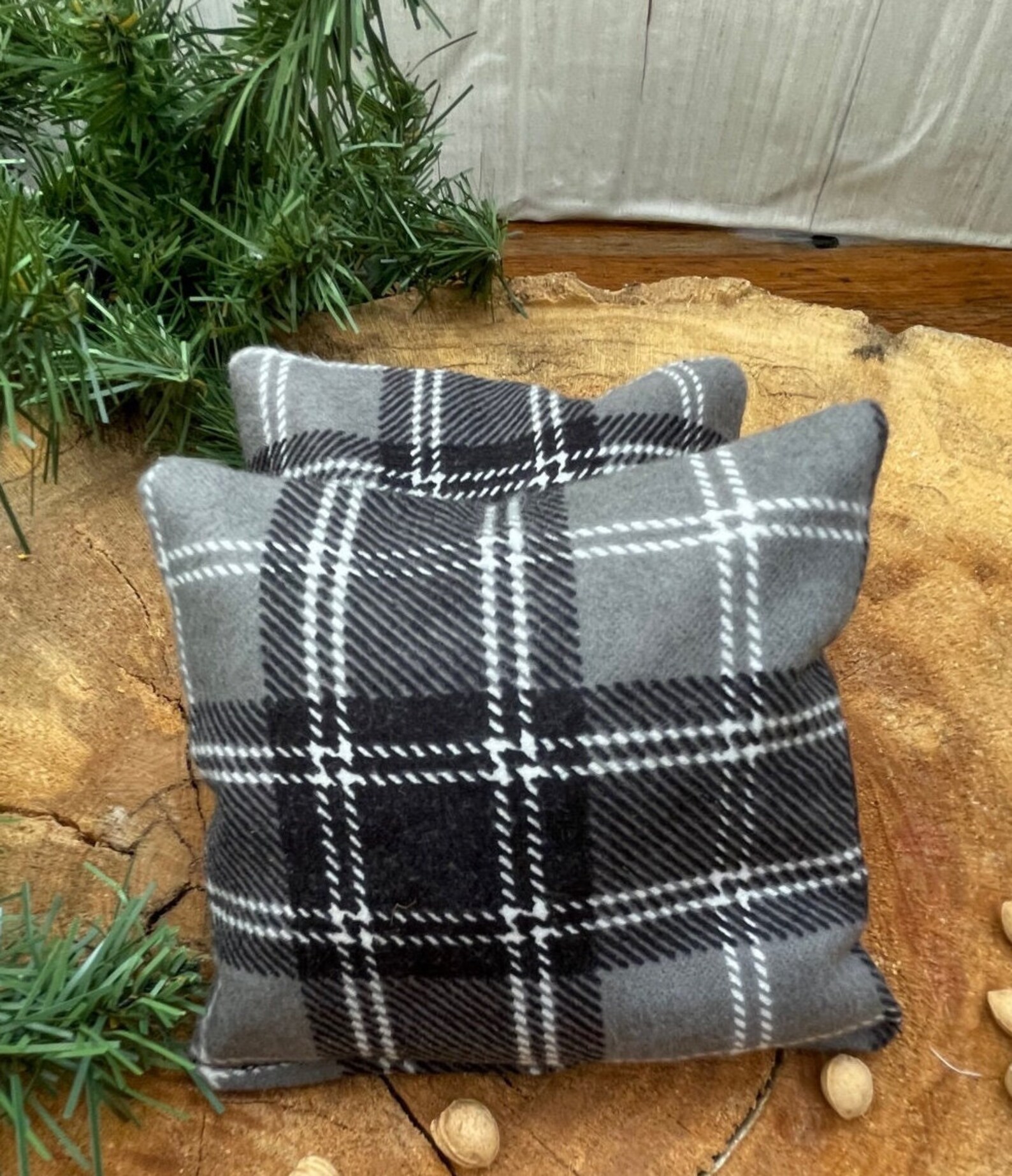 Set of Two Flannel Hand Warmers Natural Organic Dried Cherry Etsy