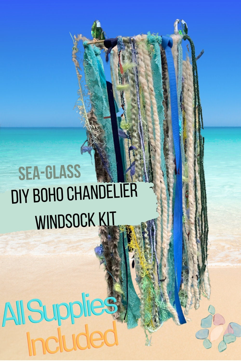 40 DIY Yarn Crafts For Kids 16 Windsock Mobile Craft Kit for Kids, Windsock Chandelier Kit for…