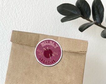 Wild Flowers and Knitting Sticker Wildly Creative Knitting Sticker Knitting Lover Sticker Knitting Enthusiast Stickers Knitting Lover Gift