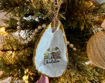 Handgemaakt van Charleston Oyster Shell kerst- en feestdagenornament