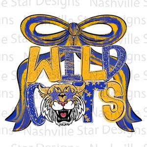 Custom Blue and Gold Wildcats PNG