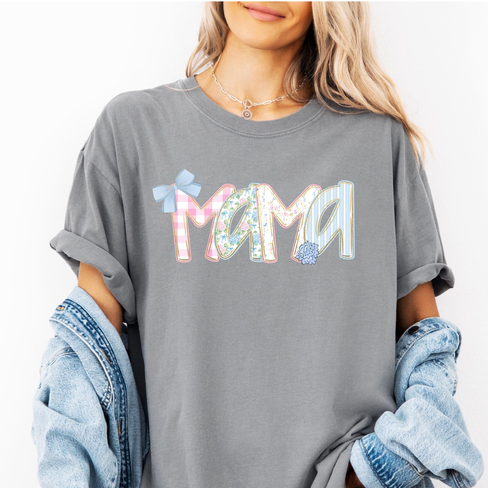 Hand Drawn Grandmillennial Alphabet PNG | Preppy Floral & Gingham Alpha ...