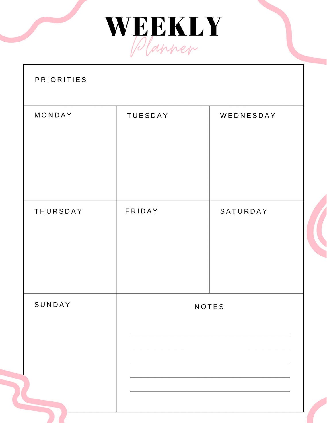 Monthly and Weekly Planner Bundle - Etsy