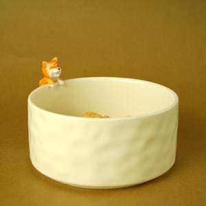 Handmade Ceramic Pet Bowl,Ceramic Dog Bowl,Raised Dog Food and Water Bowl,Gift for Pet,Ceramic Pet Water Bowl