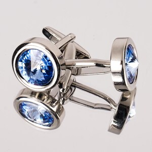 Gemelos de plata personalizados, iniciales o letras grabables en la parte posterior, el mejor regalo para hombres, trabajo, regalo para papá y regalo de aniversario, regalo de boda para hombre.