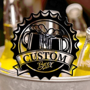 Custom Retro Beer Decor Signs | Personalized Bar Name Plaques | Ideal for Pub Branding, Beer Parties & Man Caves | 8-24 Inch