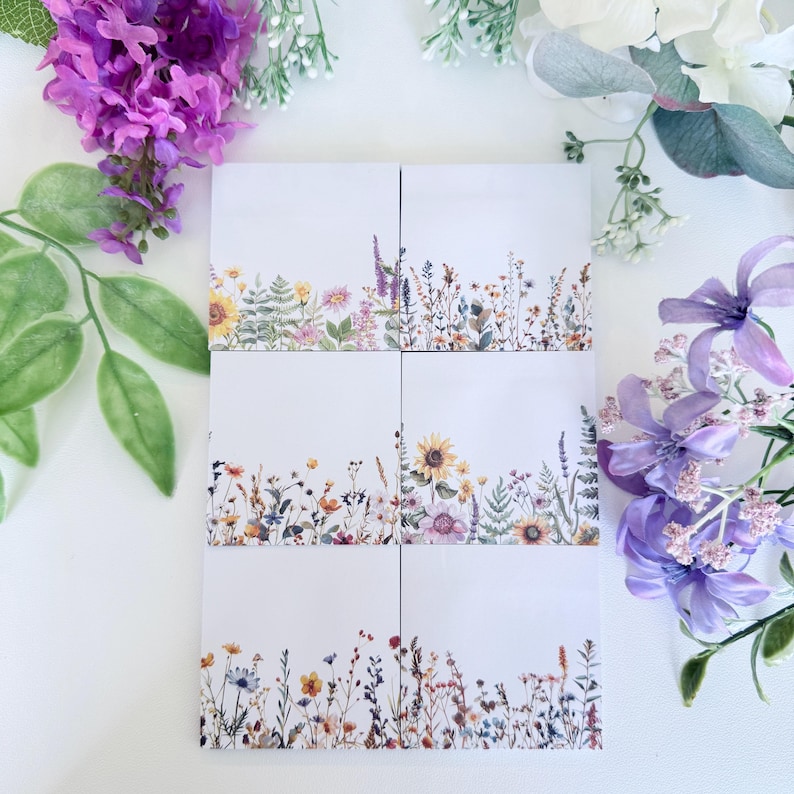 Floral Sticky Notes - Flower Sticky Note: Summer School Office Supply ...