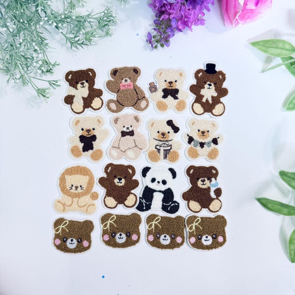 Teddy Bear Iron On Transfer Patches  boy Girl Kids - Embroidered Patches for Jackets , Hat , Clothes - Your Choice of Patch - So Many Styles