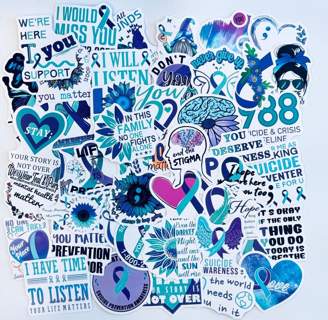 Mental Health Awareness Stickers: Waterproof Vinyl Decals - 50pcs - Etsy