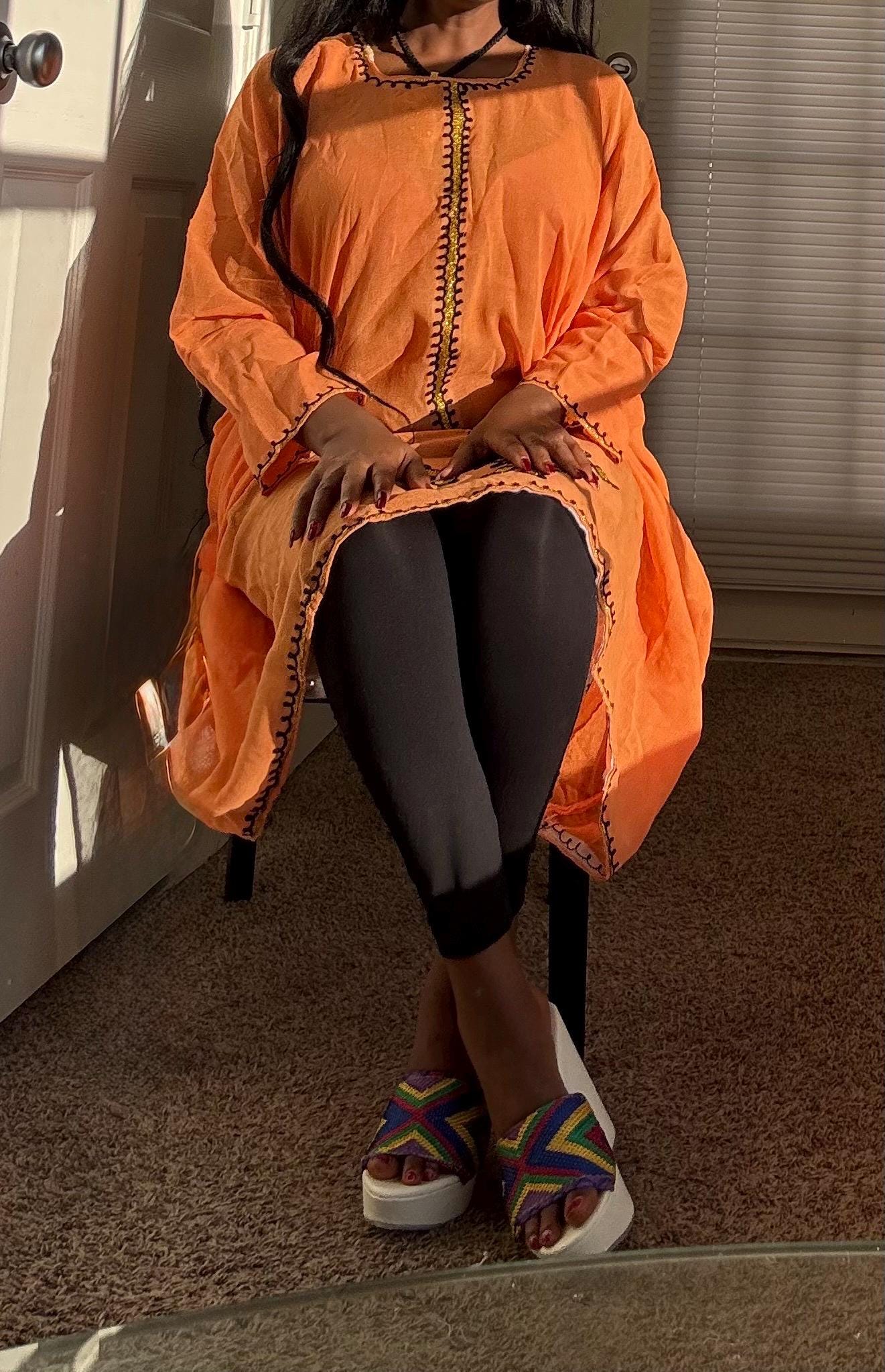 Handmade Embroidered Ethiopian Dress Cultural Top