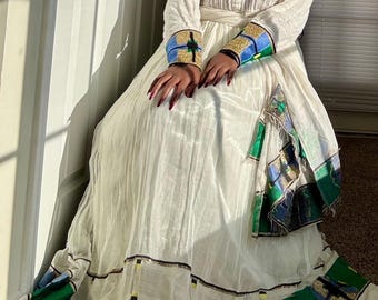 Handmade Ethiopian & Eritrean Traditional Dress |   | Habesha  Kemis With Embroidered Details | Cultural Wedding |   - Etsy