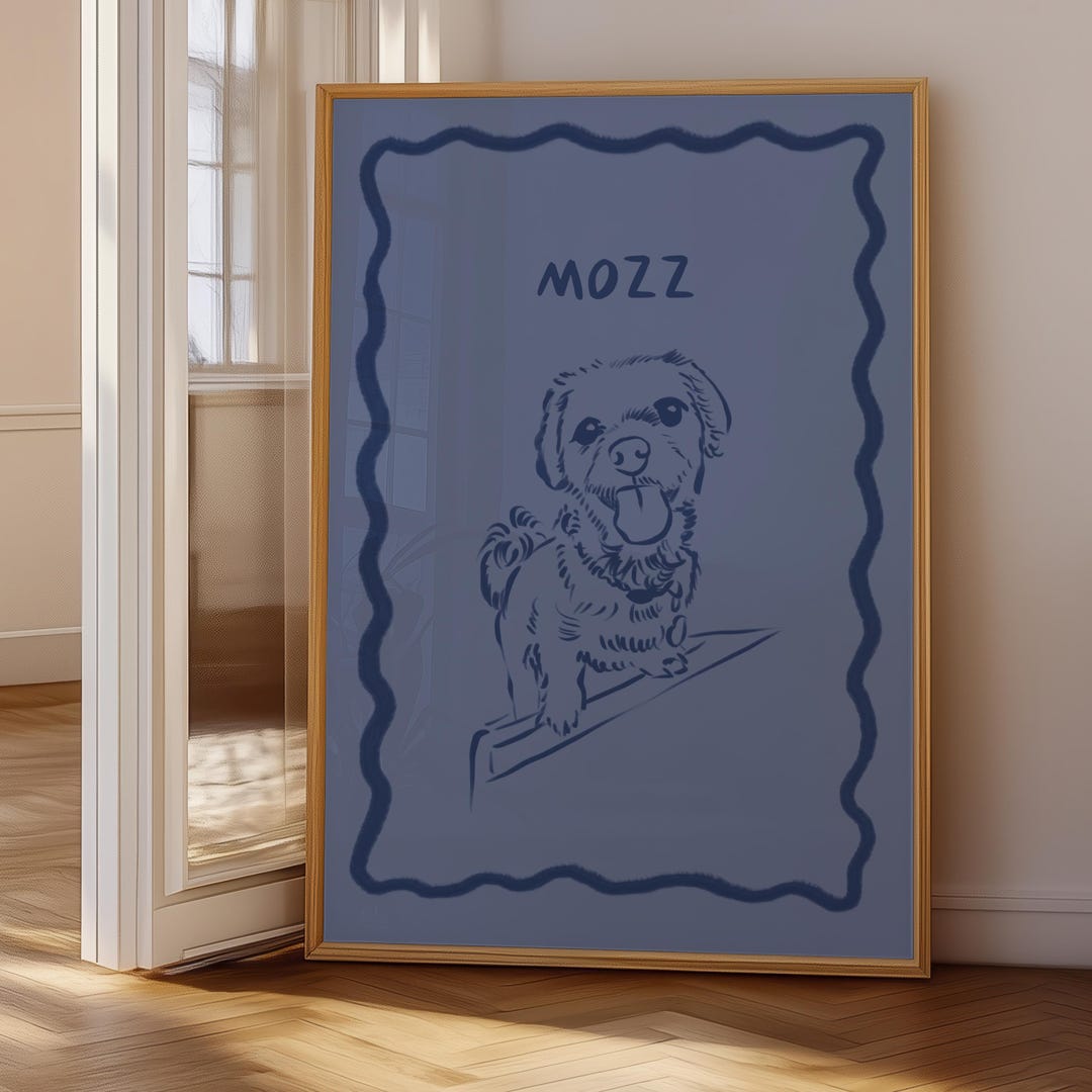 Custom Dog Portrait Custom Badly Drawn Pet Art Personalized Badly Drawn ...