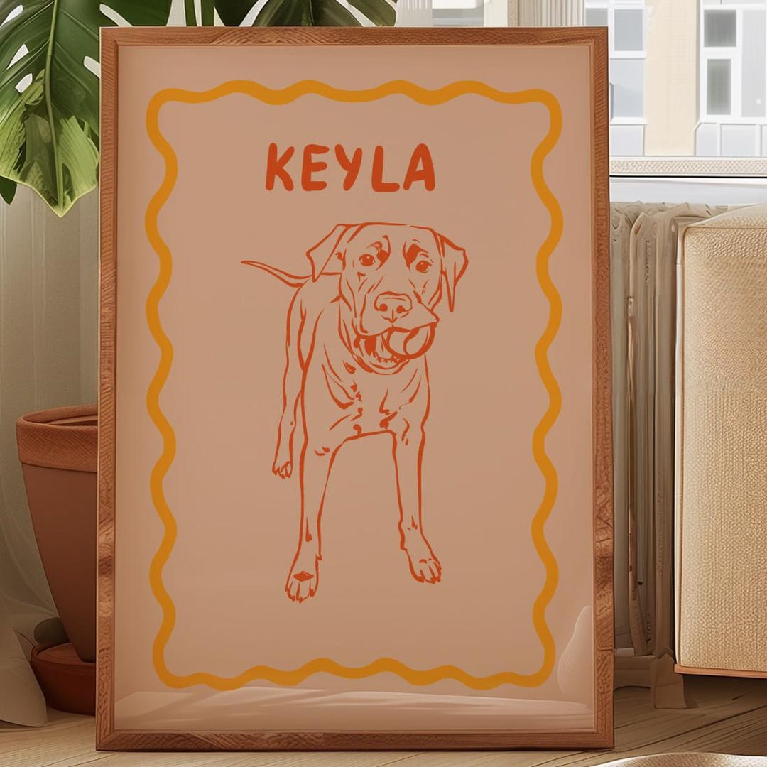 Custom Dog Portrait Custom Badly Drawn Pet Dog Art Personalized Badly ...