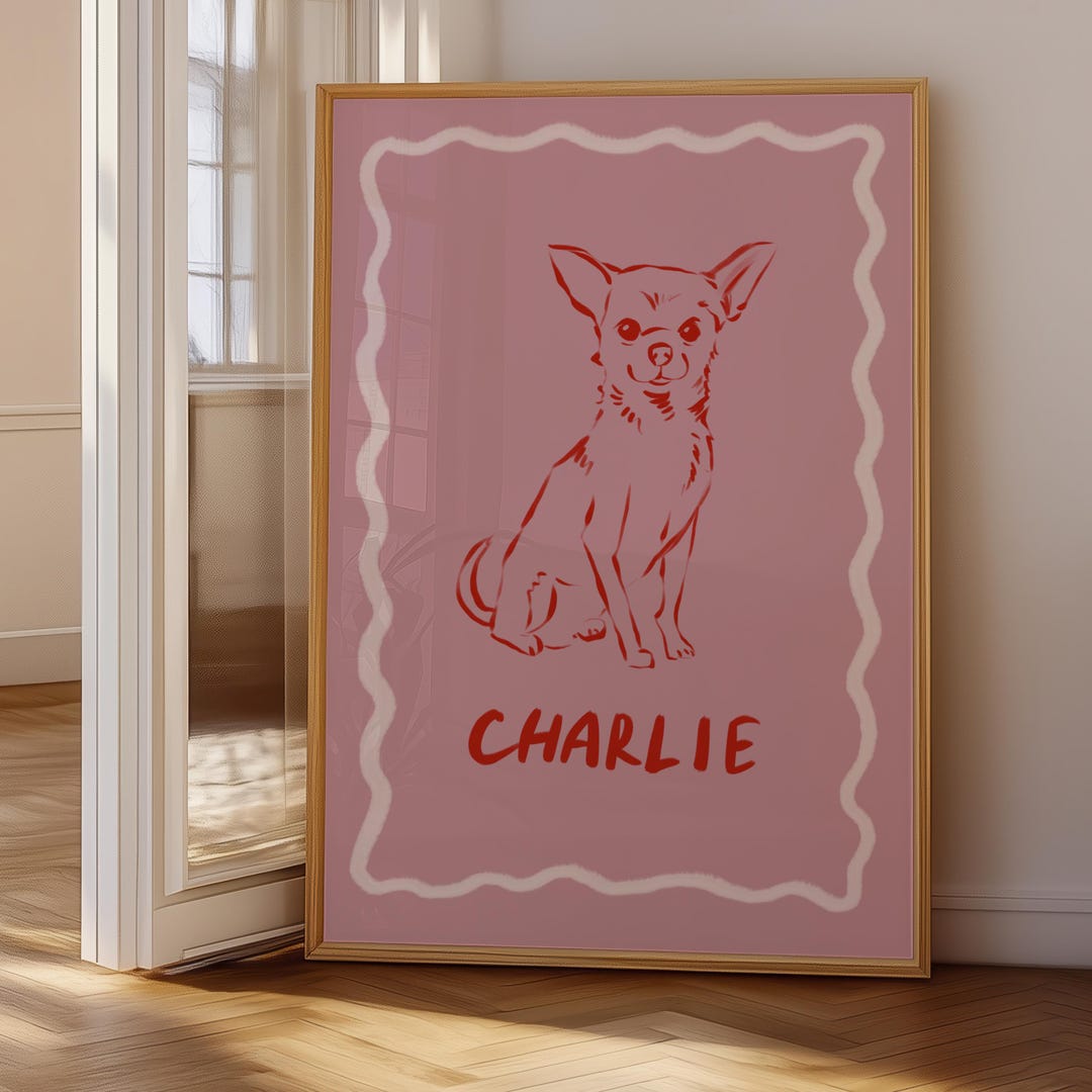 Custom Dog Portrait Custom Badly Drawn Pet Art Personalized Badly Drawn ...
