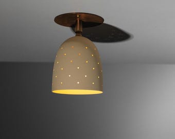 Mid Century Brass Flush Mount Ceiling Light – Sputnik Chandelier