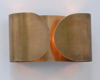 Mid Century Italian Brass Fgali Wall Sconce - Modern Brass Wall Light Fixture for Home Decor & Illumination