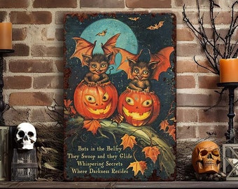 Déco Halloween Phosphorescente – Panneau « No Trespassing » 30x20cm – Brille Dans Le Noir – Pour Porte, Fenêtre, Extérieur