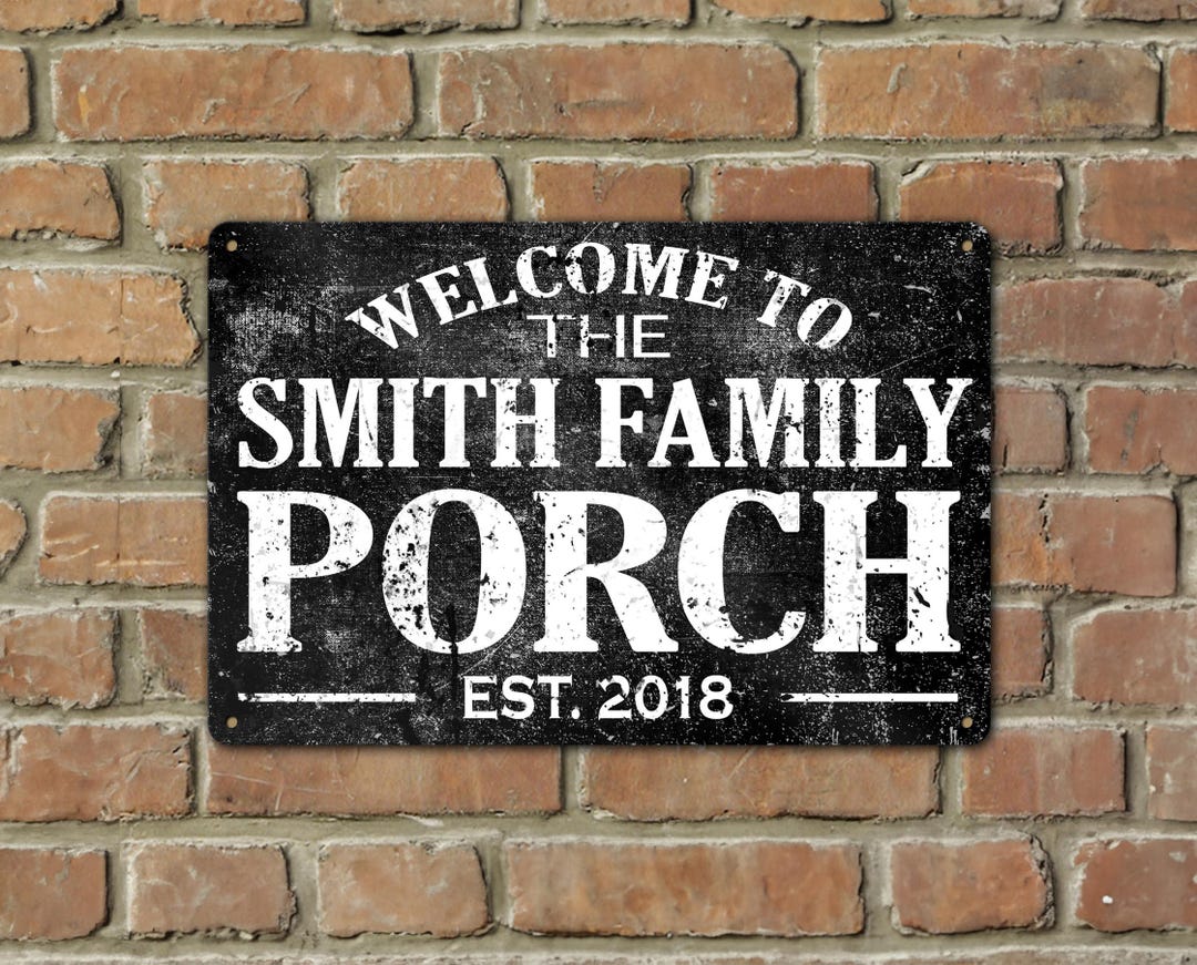Custom Personalized Porch Sign With Family Last Name Decoration for ...