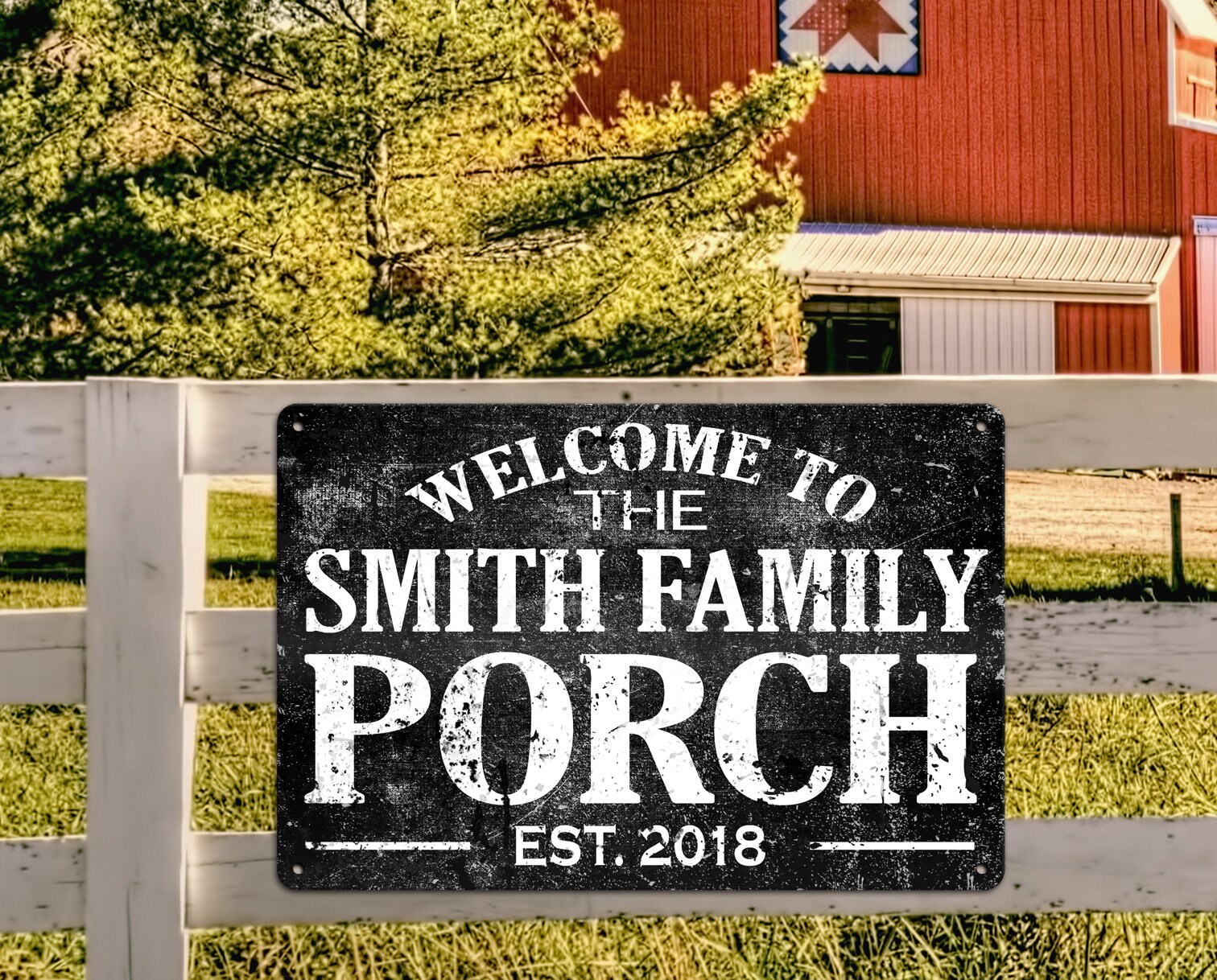 Custom Personalized Porch Sign With Family Last Name Decoration for ...
