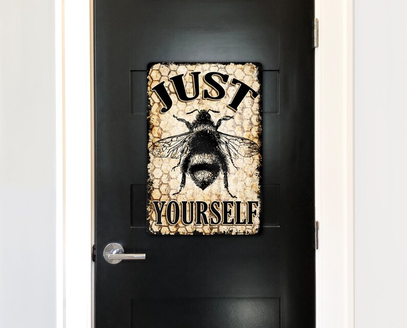 Bumble Bee Inspirational Sign Bathroom Bedroom Wall Decor Art Etsy