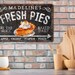 Custom FRESH PIES Metal Sign Personalized Name Porch Patio Door ...