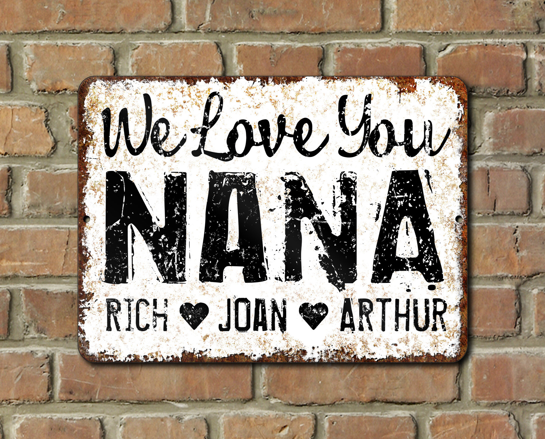 Gift for Nana From Grandkids Sign With Kids Names Grandmother Farmhouse  Modern Industrial Decor Outdoor Memorial Idea Christmas Hanukkah - Etsy