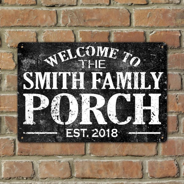 Address Plaque Porch Sign For House Rusty Aluminum Tin Metal Farmhouse Rustic Indoor Outdoor
