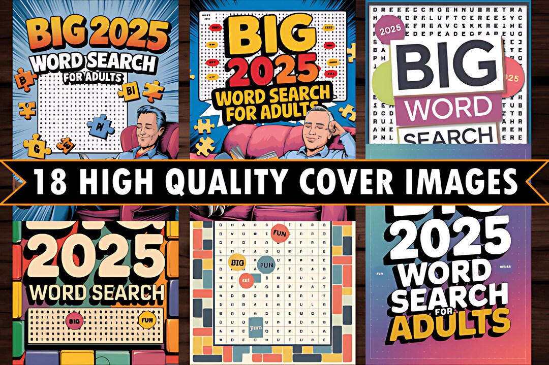 Big 2025 Word Search for Adults, 4000 Word Puzzles, Fun Brain-boosting