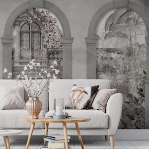 Ancient Rome Wallpaper Mural: Colosseum Gate Scenery, Peel & Stick or Non-Woven