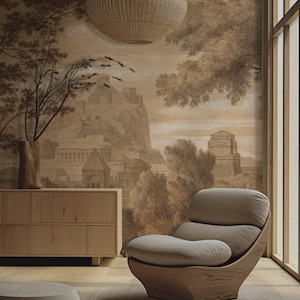 Ancient Roman Landscape Wallpaper: Mythological Rome Wall Decor
