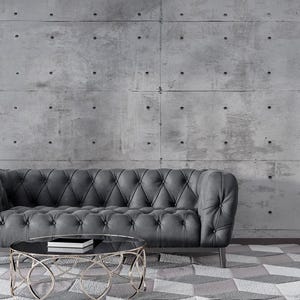 Gray Concrete Look Wallpaper | Modern Urban Concrete Peel and Stick Wallpaper - Perfect for Home & Office | Gray Concrete Wallpaper