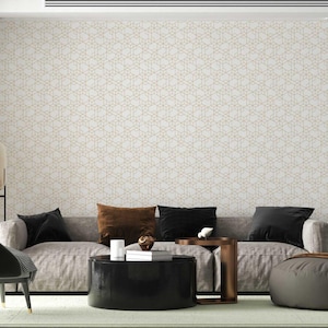 Carta da parati Tiny Cubes su sfondo bianco, decorazione murale di lusso rimovibile, stacca e attacca, carta da parati Art Déco, carta da parati geometrica, rimovibile