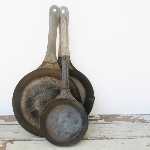 Collection of Rustic Skillets for Camping