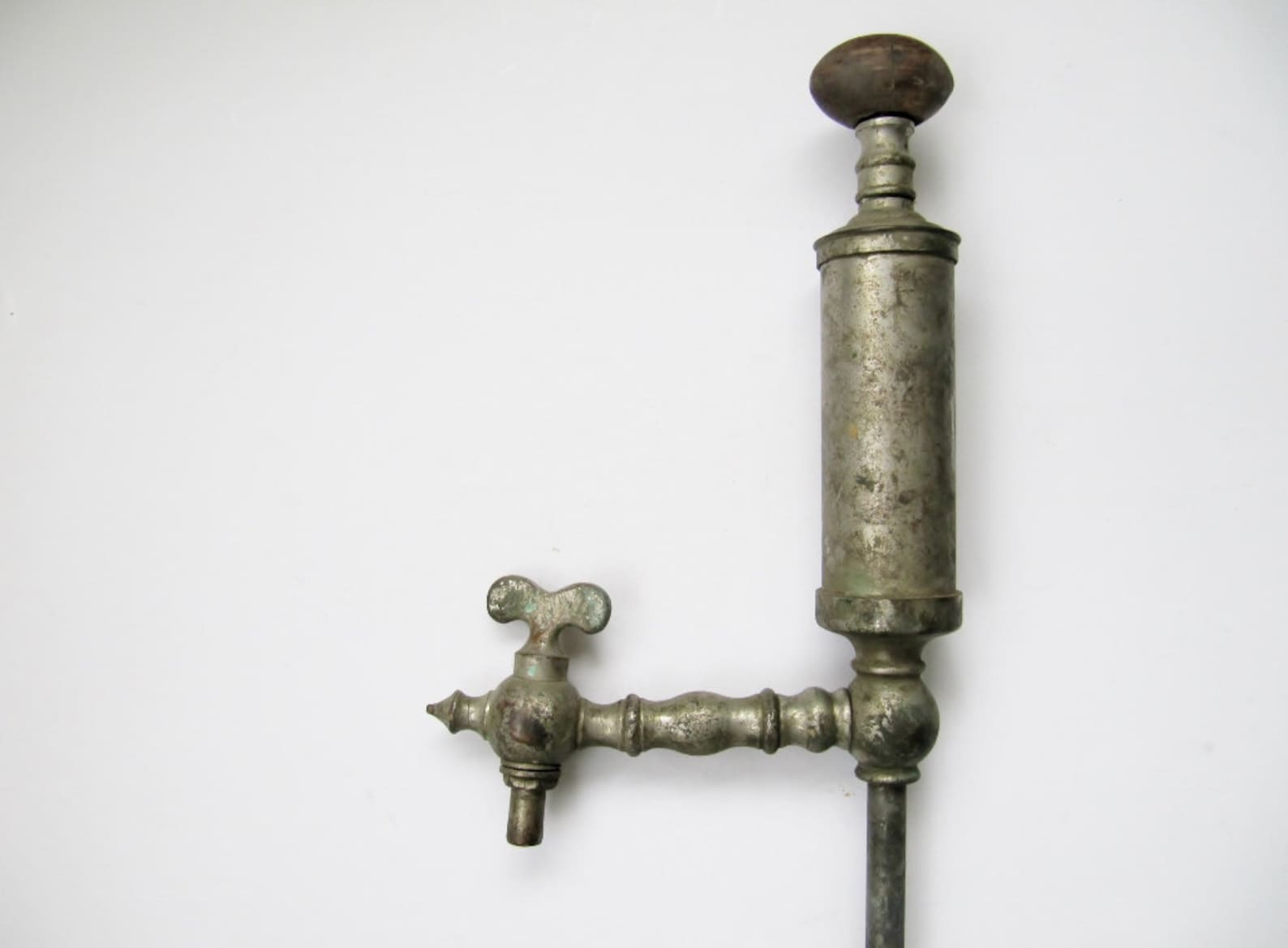 Antique Beer Keg Tap Pump with Wooden Handle Etsy