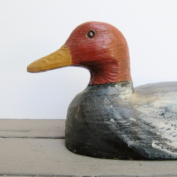 Vintage Rustic Wooden Duck Decoy