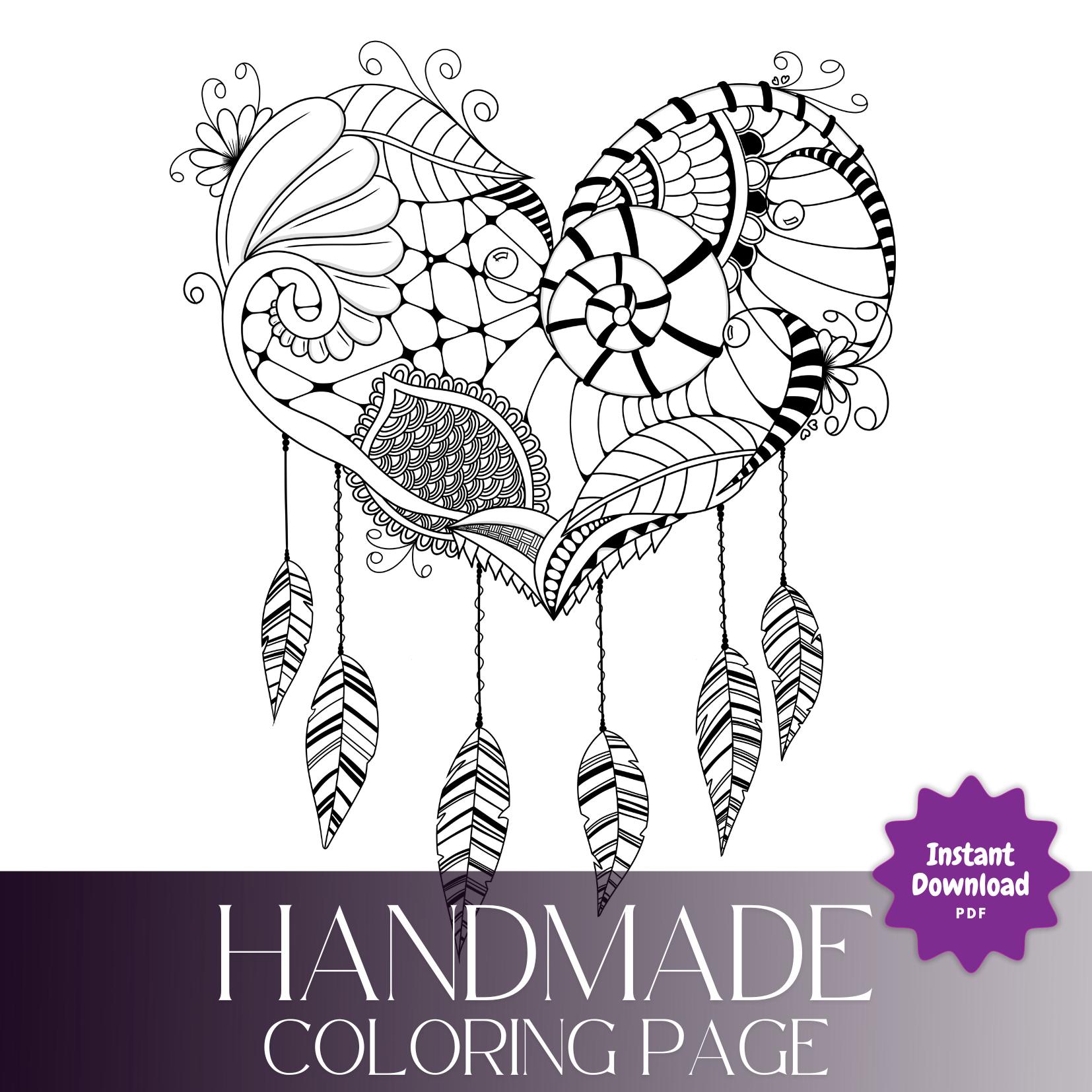 Zentangle heart - Etsy 日本