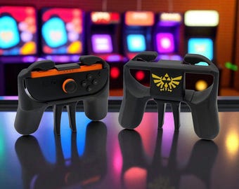 Switch 2 Joy-Con Grip Holder – Ergonomic 3D-printed controller holder in character design – Colors based on Nintendo models – PLA –