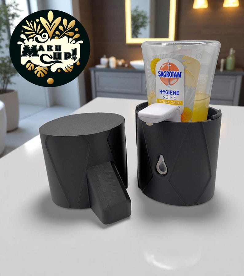Maku Up Soap Dispenser Protective Cover for Sagrotan No-Touch – Modern Design - Dettol Soap Dispenser - Bathroom Accessories - Minimalist image 1